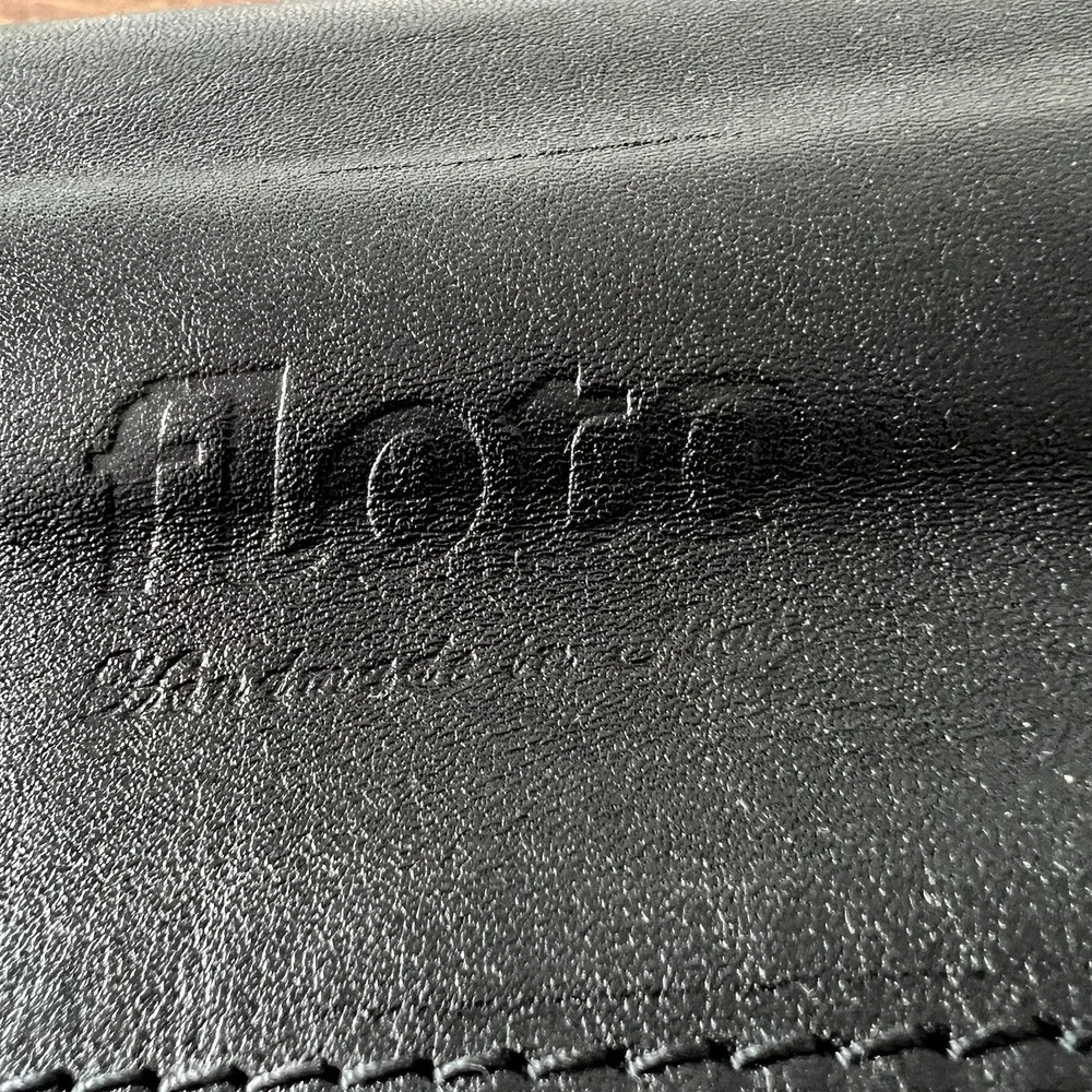 Floto Firenze‎ Black Leather Buckle Strap Briefcase Messenger Bag Made In Italy
